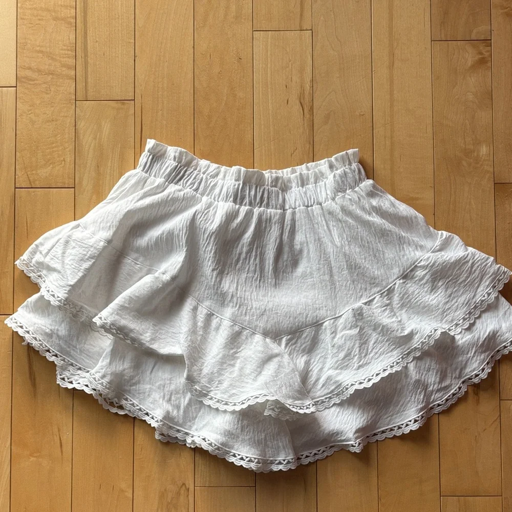 White Ruffled Skort - Picture 3 of 3